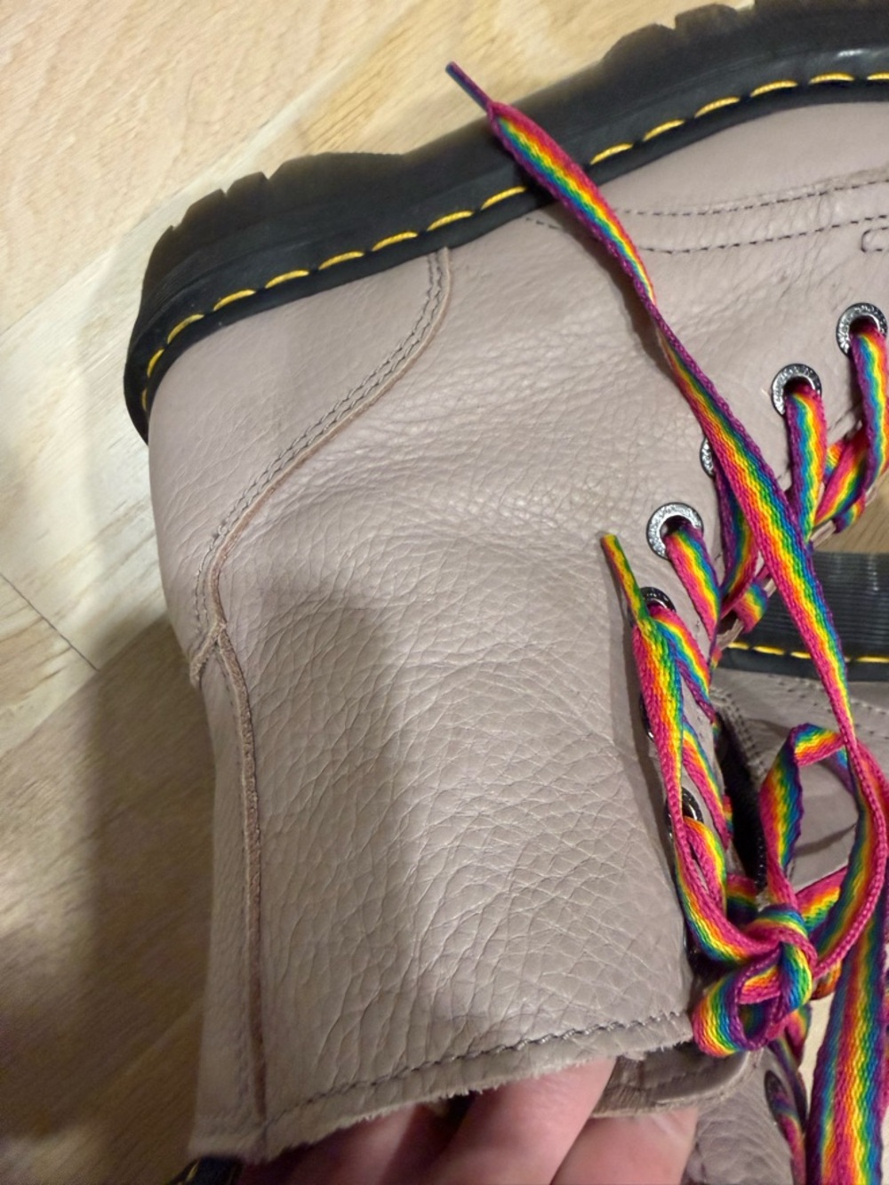 Dr. Martens Gray Platform Lace-Up Boot - Picture 8 of 9